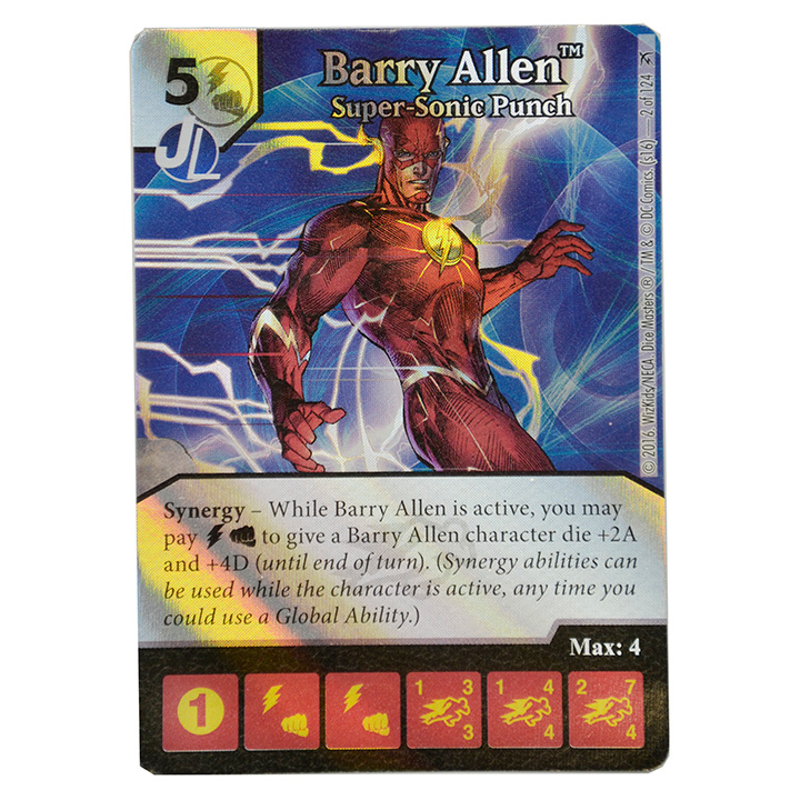 BARRY ALLEN CU Set UNCOMMON Common DC Dice Masters Green Arrow Flash 4 Dice 