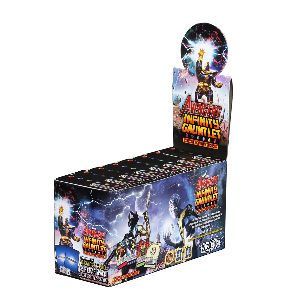 Miniature Game Avengers Infinity Gauntlet Countertop Display: Marvel Dice Masters 60+ Minutes Playing Time WZK74093 Ages 14+ WizKids