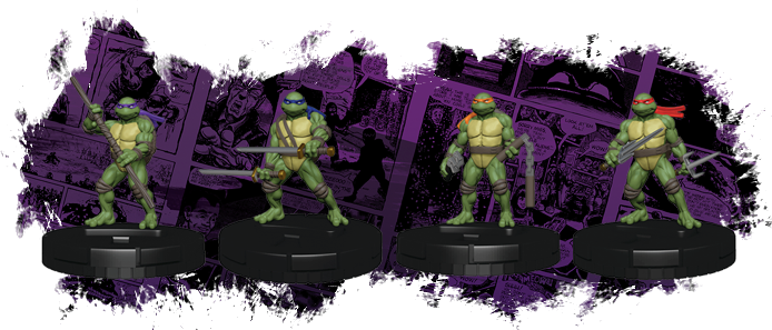 Heroclix Teenage Mutant Ninja Turtles set Michelangelo #002 Common figure w/card 