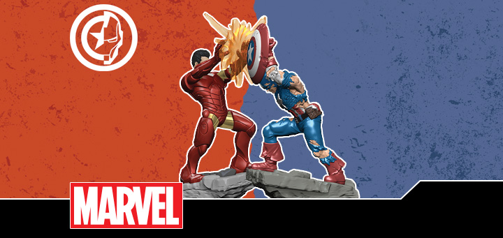 HeroClix | Marvel HeroClix: Civil War Storyline OP Captain America & Iron Man Prize Figures