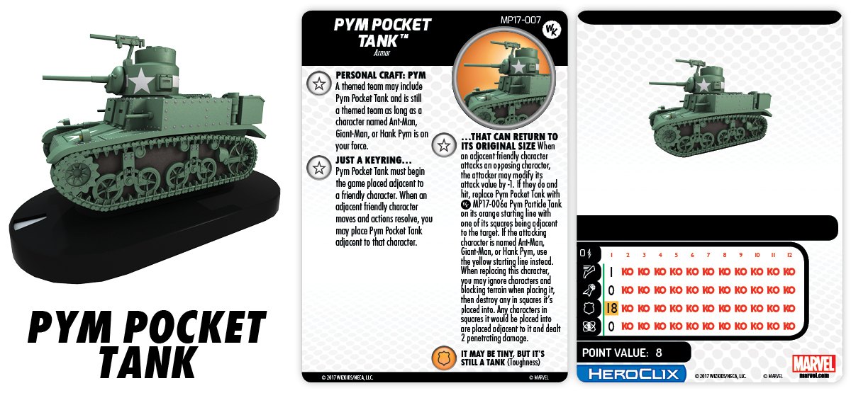Marvel HeroClix: Pym Pocket Tank & Pym Particle Tank Con Exclusives