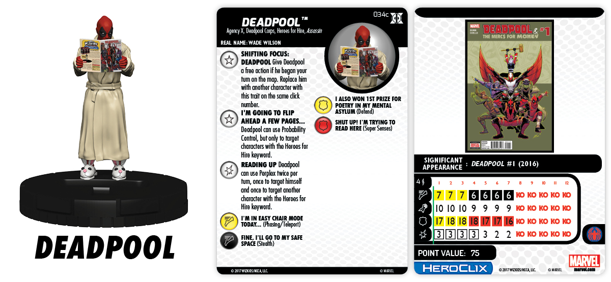Marvel Heroclix Deadpool & X-Force Deadpool Rare 033 