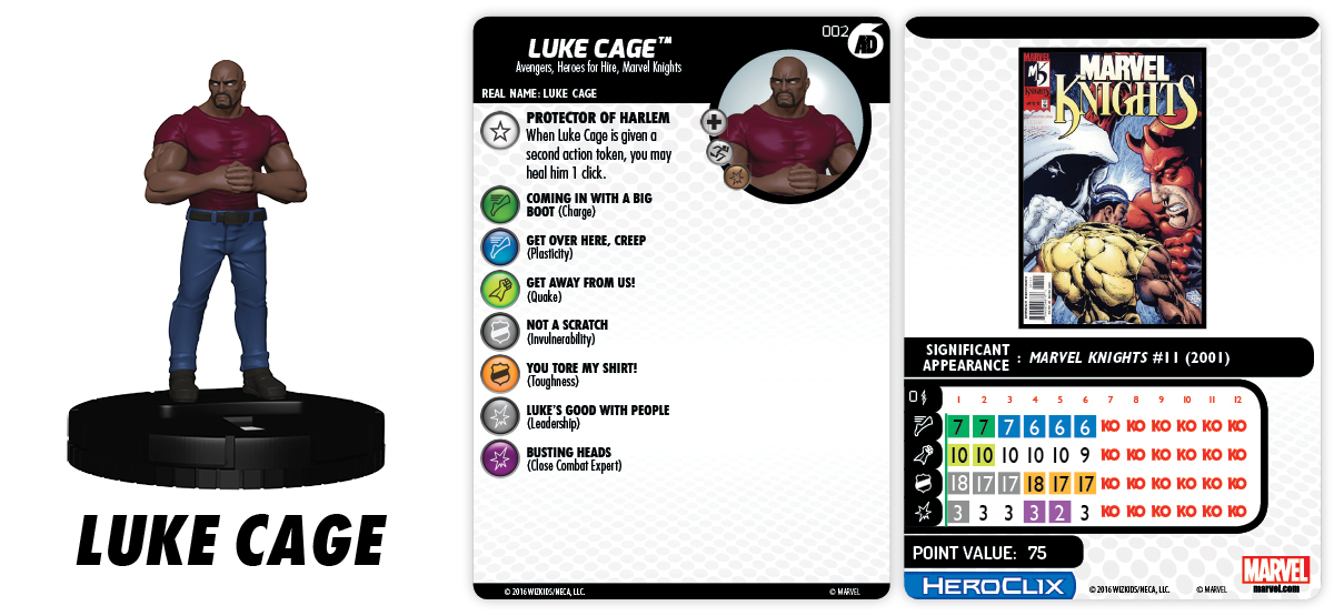 Marvel HeroClix: Marvel Knights Fast Forces Part II - Luke Cage