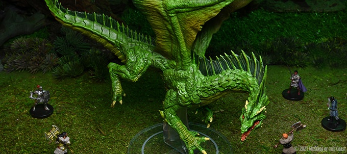DnD Adult Green Dragon Unpainted Miniature